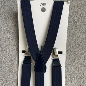 NWT SUSPENDERS NAVY BLUE
